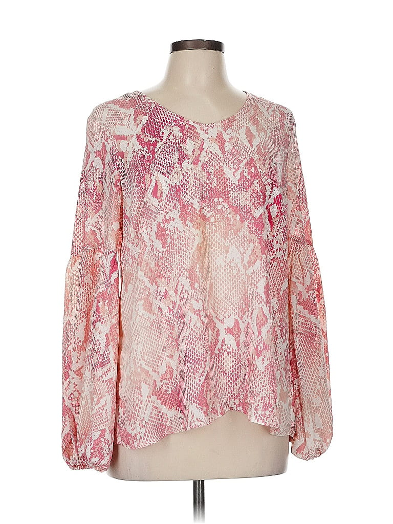 Pre-owned Cabi Long Sleeve Blouse In Pink
