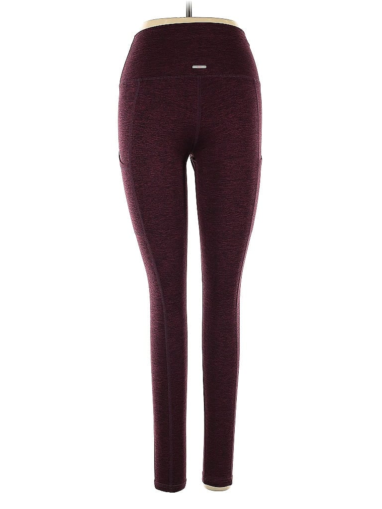 Pre-owned Aerie Yoga Pants In Burgundy