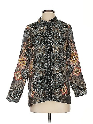 Johnny Was Long Sleeve Silk Top (view 1)