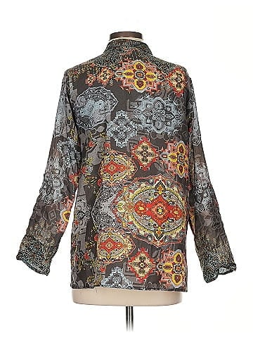 Johnny Was Long Sleeve Silk Top (view 2)