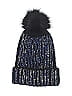 Adrienne Landau 100% Acrylic Black Blue Beanie One size - photo 1