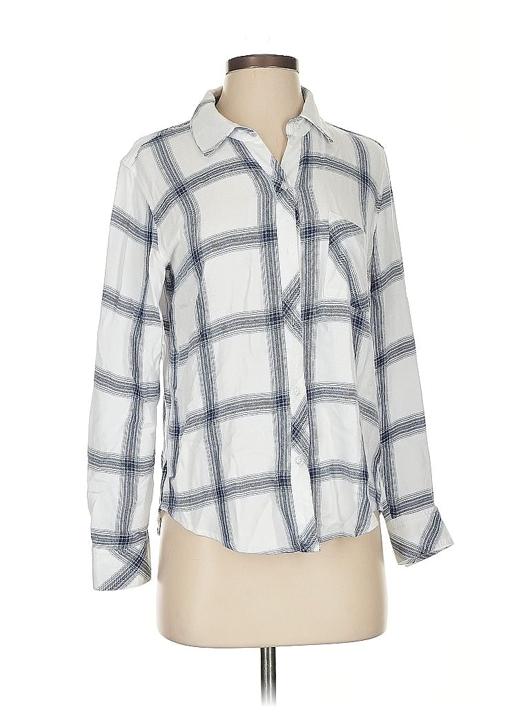 Pre-owned Rails Long Sleeve Blouse In White