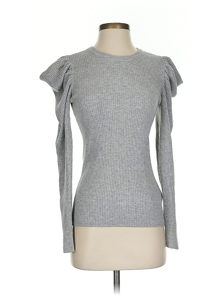 Pre-owned 7 For All Mankind Pullover Sweater In Gray