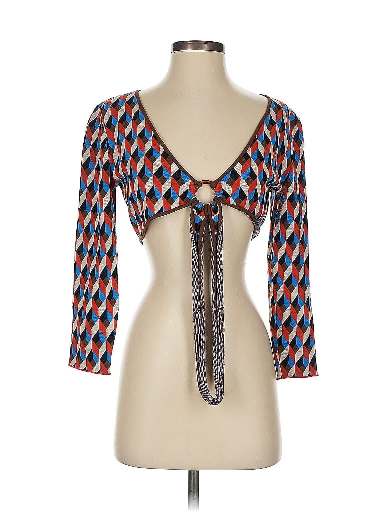 Ronny Kobo Blue Long Sleeve Top Size 1 - photo 1