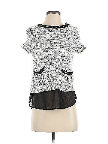 Zara W&B Collection Short Sleeve Top (view 1)