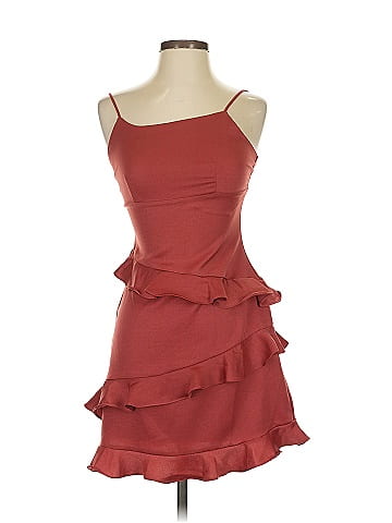 Altar'd State 100% Polyester Burgundy Cocktail Dress Size XS