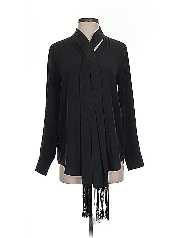 Equipment Long Sleeve Silk Top (view 1)