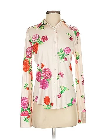 Equipment Long Sleeve Silk Top (view 1)