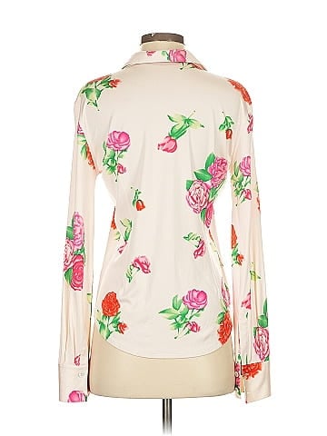 Equipment Long Sleeve Silk Top (view 2)