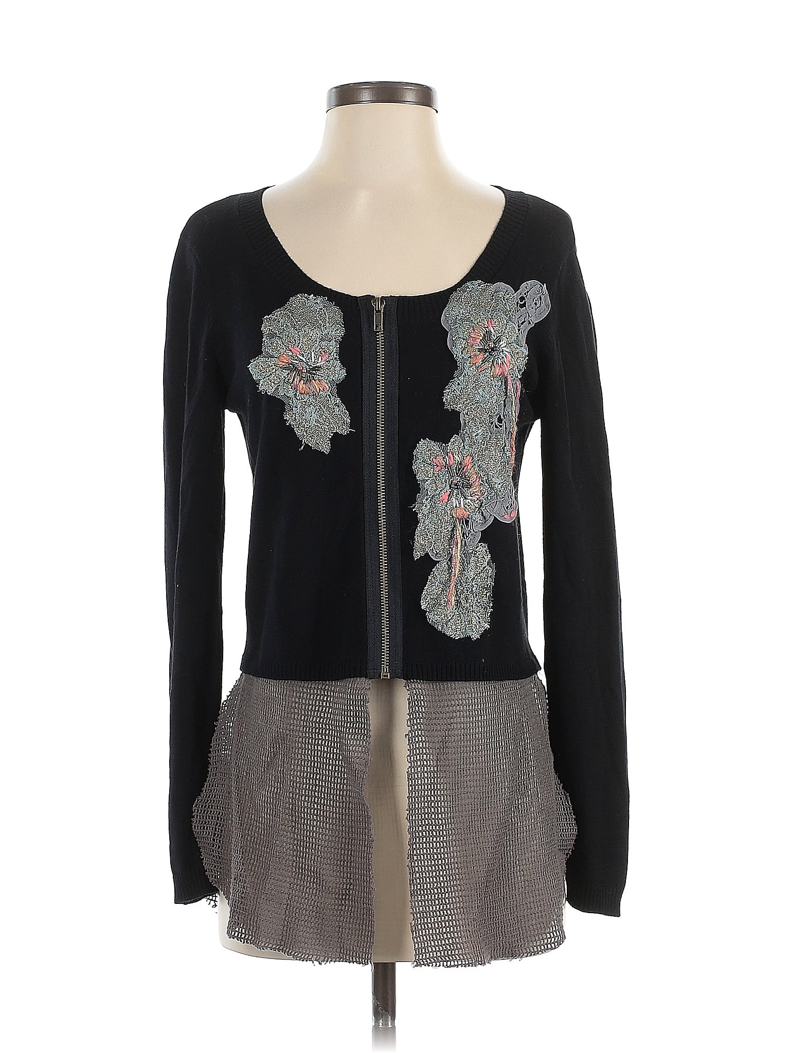 Aratta Silent Journey Black Cardigan Size S