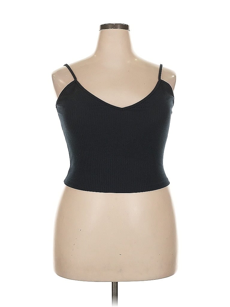 Pre-owned Unbranded Tank Top Black Strapless Neckline Tops