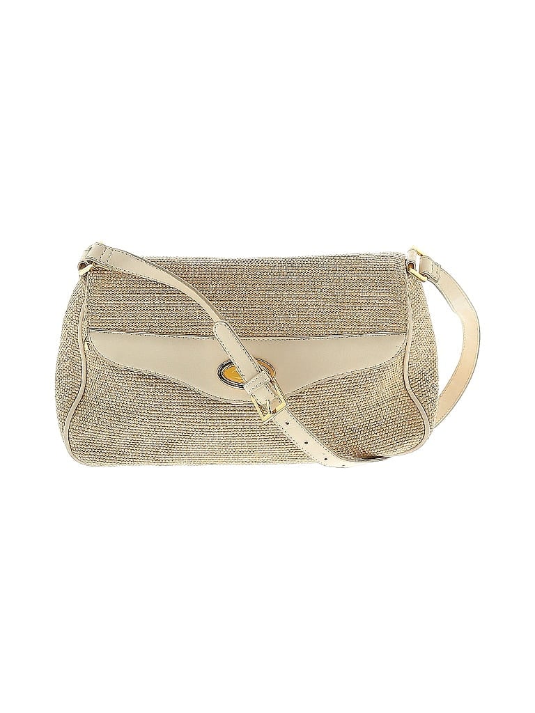 Etienne Aigner Tweed Gold Tan Shoulder Bag One size - photo 1