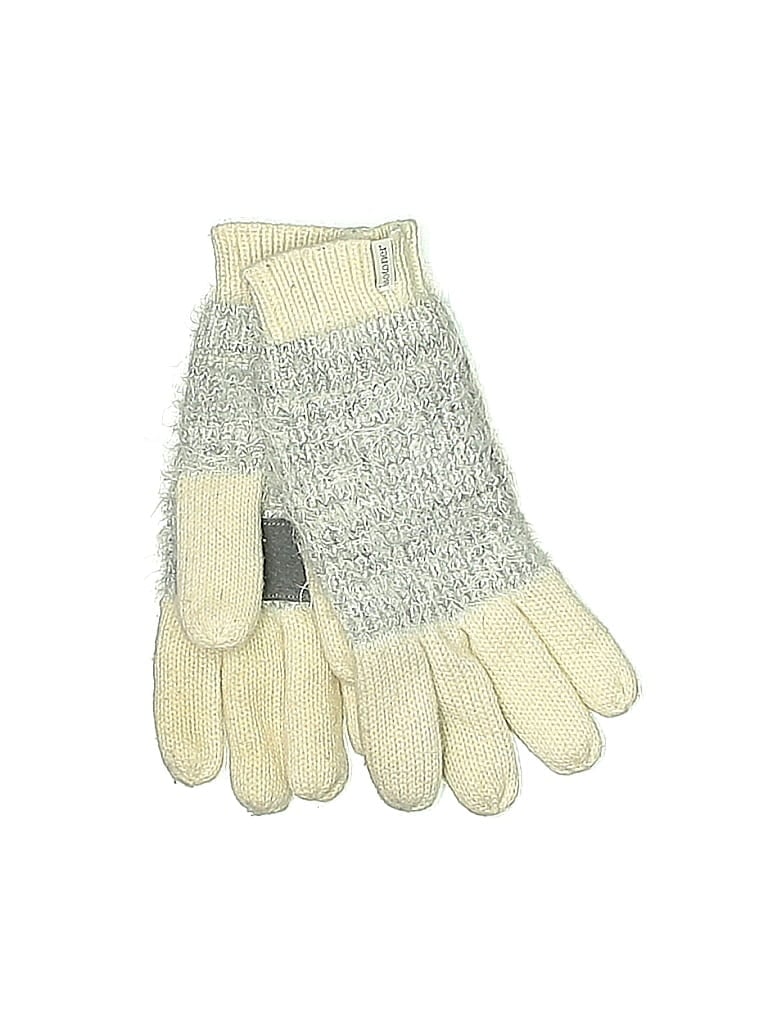 Isotoner Color Block Ivory Gray Gloves One size - photo 1