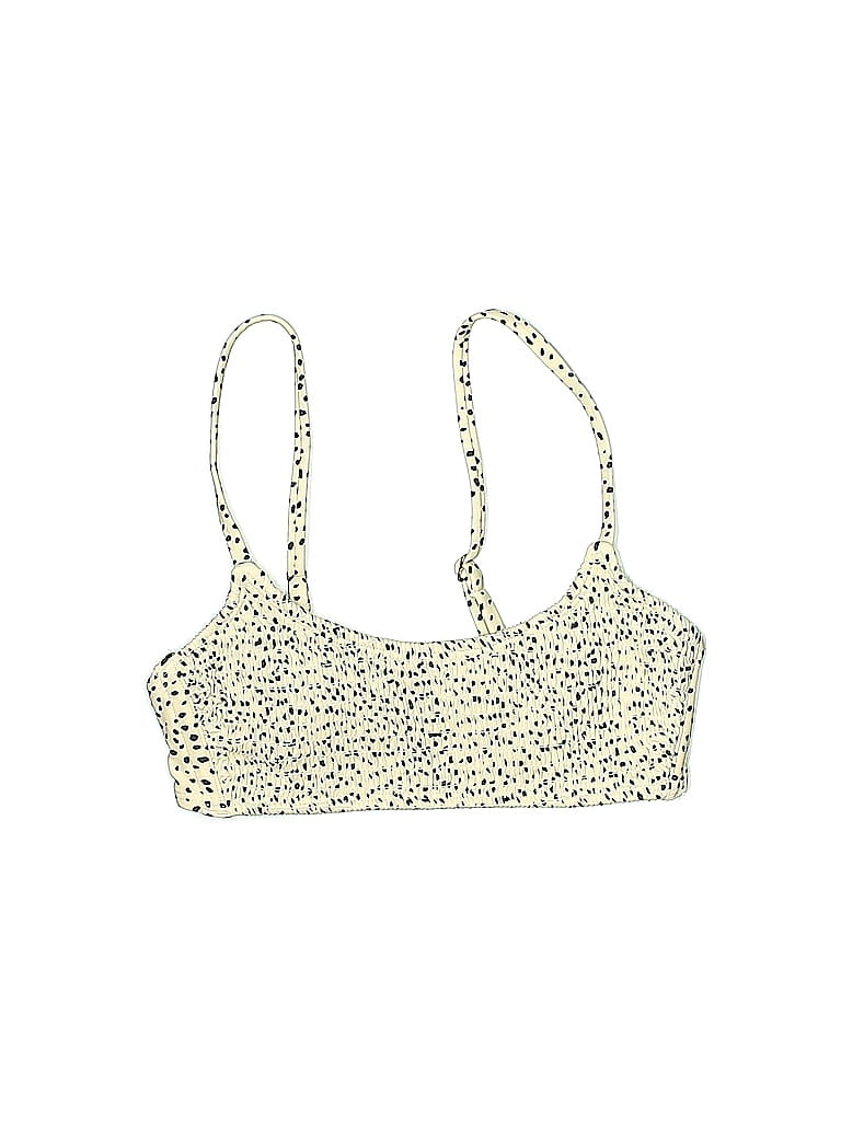 Pre-owned Xhilaration Swimsuit Top Ivory Swimwear In White