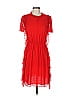 ML Monique Lhuillier 100% Polyester Red Cocktail Dress Size 8 - photo 1
