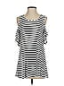 Elle Stripes White Casual Dress Size S - photo 1