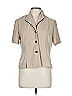 Julian Taylor 100% Polyester Tan Short Sleeve Blouse Size 12 (petite) - photo 1
