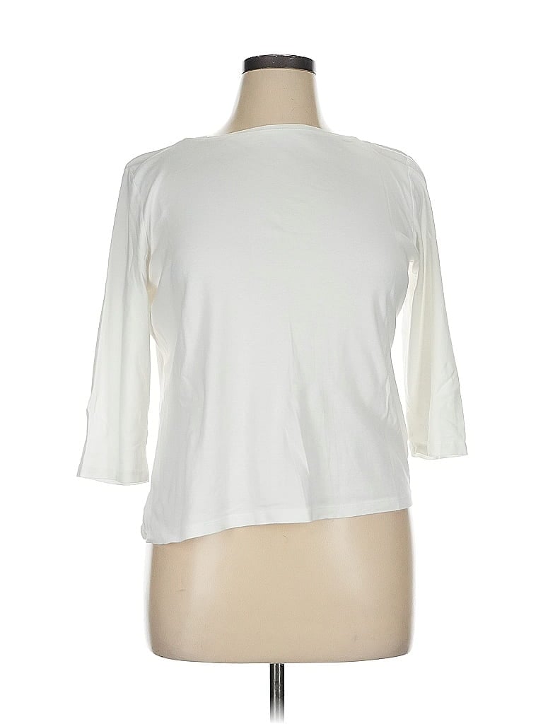 Click to view more detailed imagery on our partner's website Pre-owned Talbots 3/4 Sleeve T-shirt In White