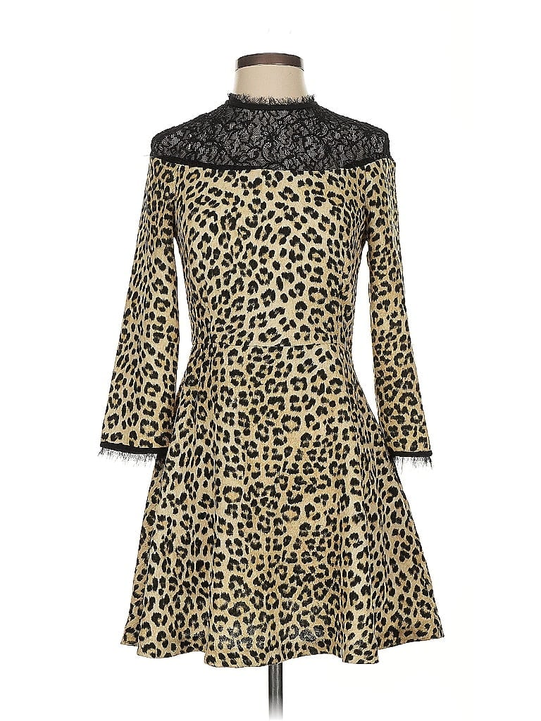 Pre-owned Zara Basic Cocktail Dress In Gold