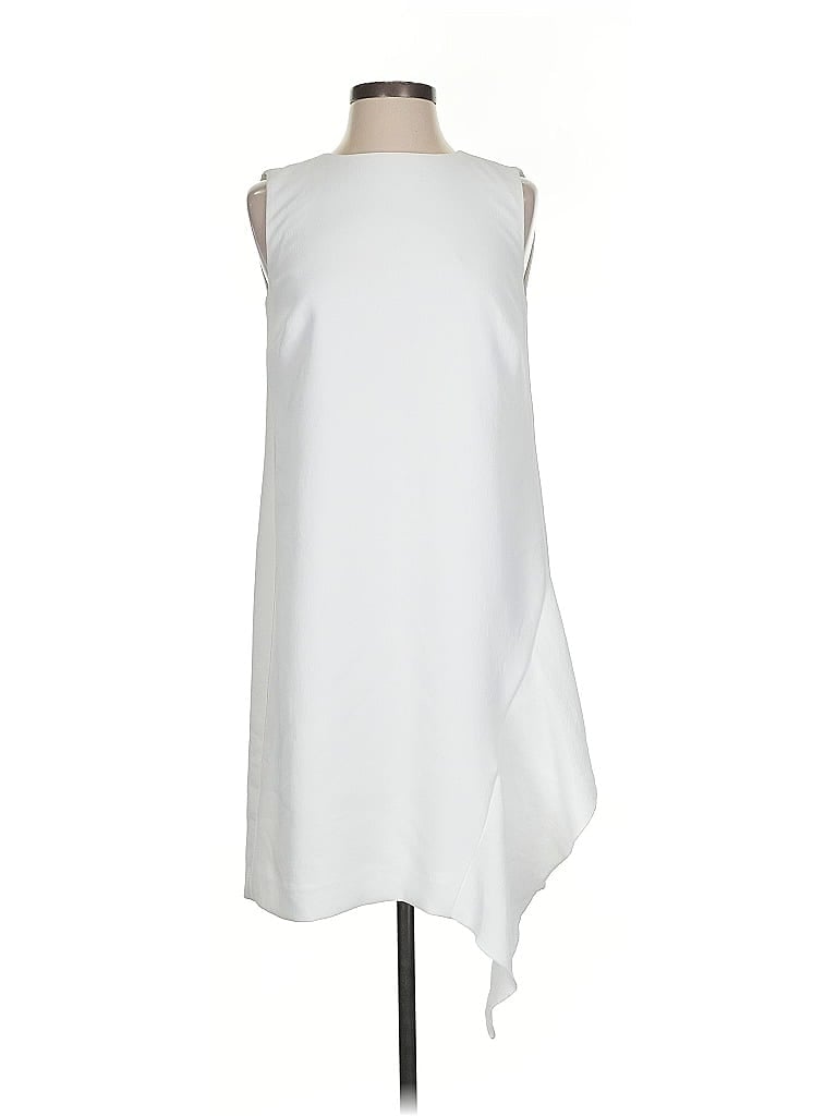 W by Worth 100% Polyester Solid White Cocktail Dress Size 2 - photo 1