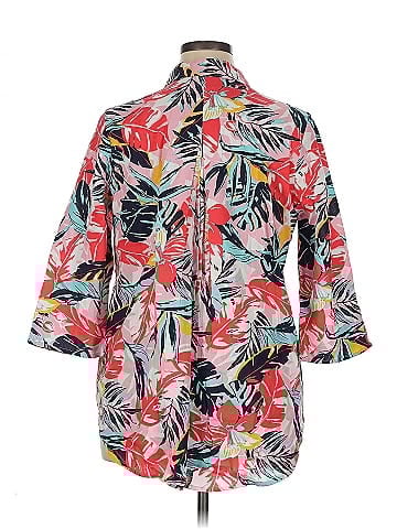 Jessica London 3/4 Sleeve Button-Down Shirt (view 2)