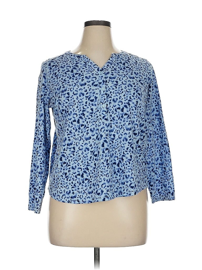 Pre-owned Style & Co Long Sleeve Blouse In Blue