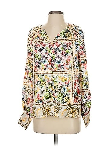 Elie Tahari Long Sleeve Silk Top (view 1)