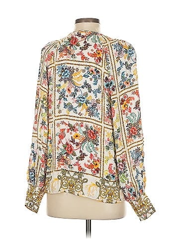 Elie Tahari Long Sleeve Silk Top (view 2)