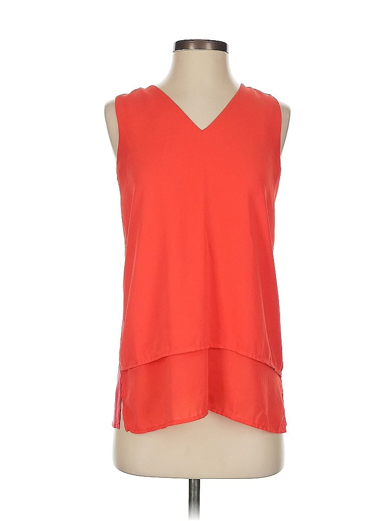 Click to view more detailed imagery on our partner's website Pre-owned Michael Michael Kors Sleeveless Top Orange V Neck Tops