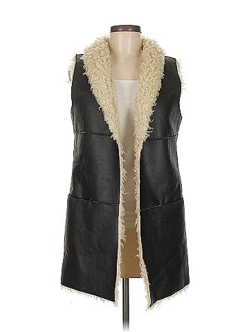 Zara Basic Faux Fur Vest (view 1)