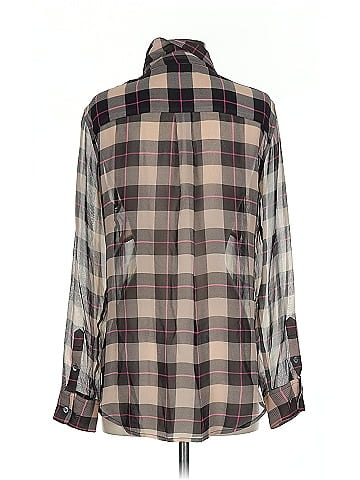 Equipment Long Sleeve Silk Top (view 2)