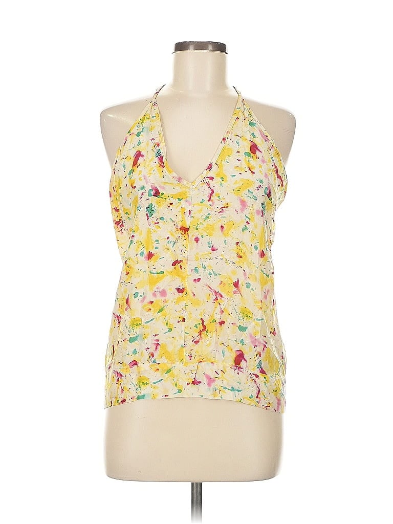RORY BECA Pre-owned Sleeveless Silk Top Yellow Halter Neckline Tops