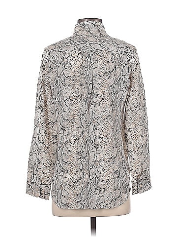Equipment Long Sleeve Silk Top (view 2)