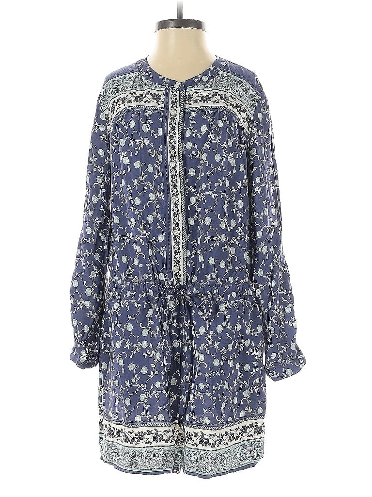 Pre-owned Ann Taylor Loft Romper In Blue