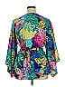 Ashley Stewart 100% Polyester Teal 3/4 Sleeve Blouse Size 14 - photo 2