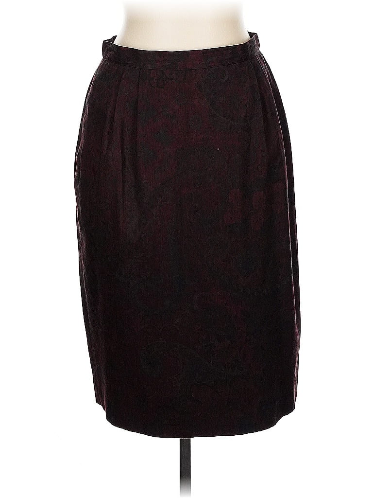Pre-owned Assorted Brands Formal Skirt In Burgundy