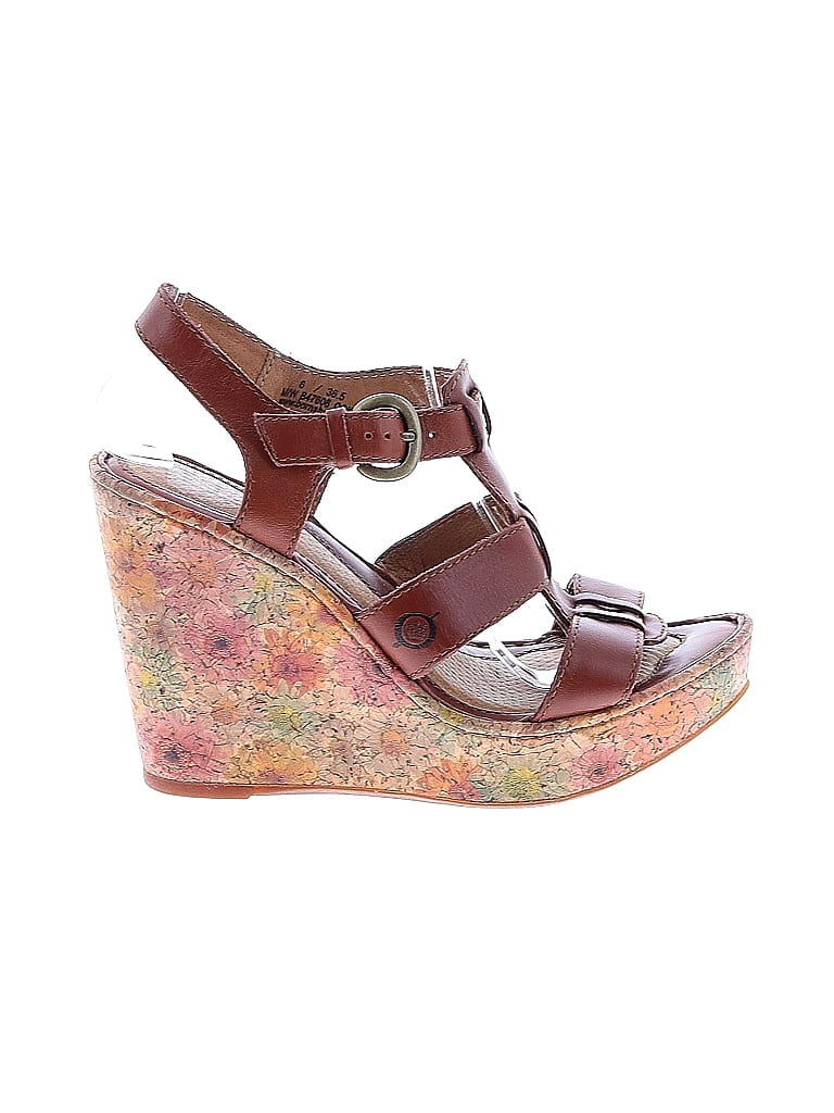 Born Handcrafted Footwear Floral Burgundy Brown Wedges Size 6 - 66% off ...