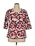 Jessica London Red 3/4 Sleeve T-Shirt Size 14 - photo 1