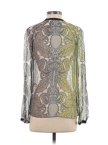Elie Tahari Long Sleeve Silk Top (view 2)