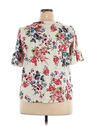 Green Envelope Short Sleeve Blouse (view 2)