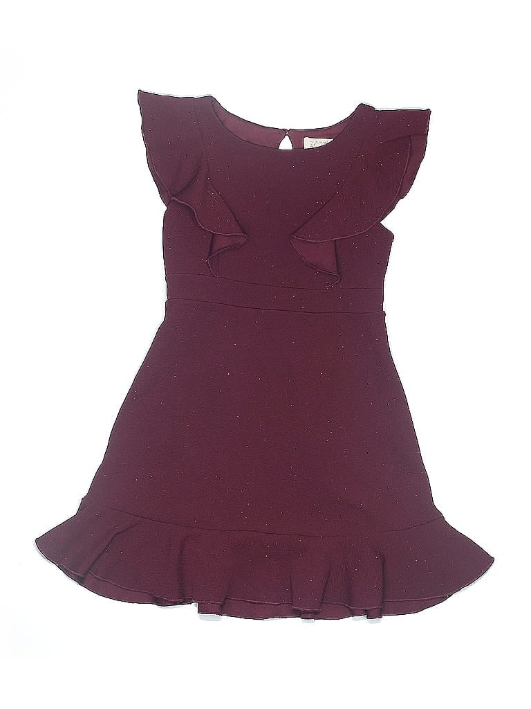 Zenzi Solid Burgundy Dress Size 6X - photo 1