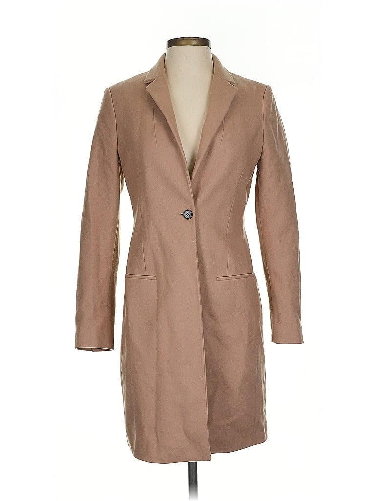 ALLSAINTS Tan Wool Coat Size 4 - photo 1