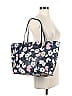 Kate Spade New York 100% Leather Floral Black Blue Leather Tote One size - photo 2