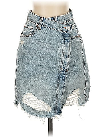 We the Free Denim Skirt (view 1)