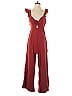 L Space 100% Rayon Solid Burgundy Jumpsuit Size S - photo 1