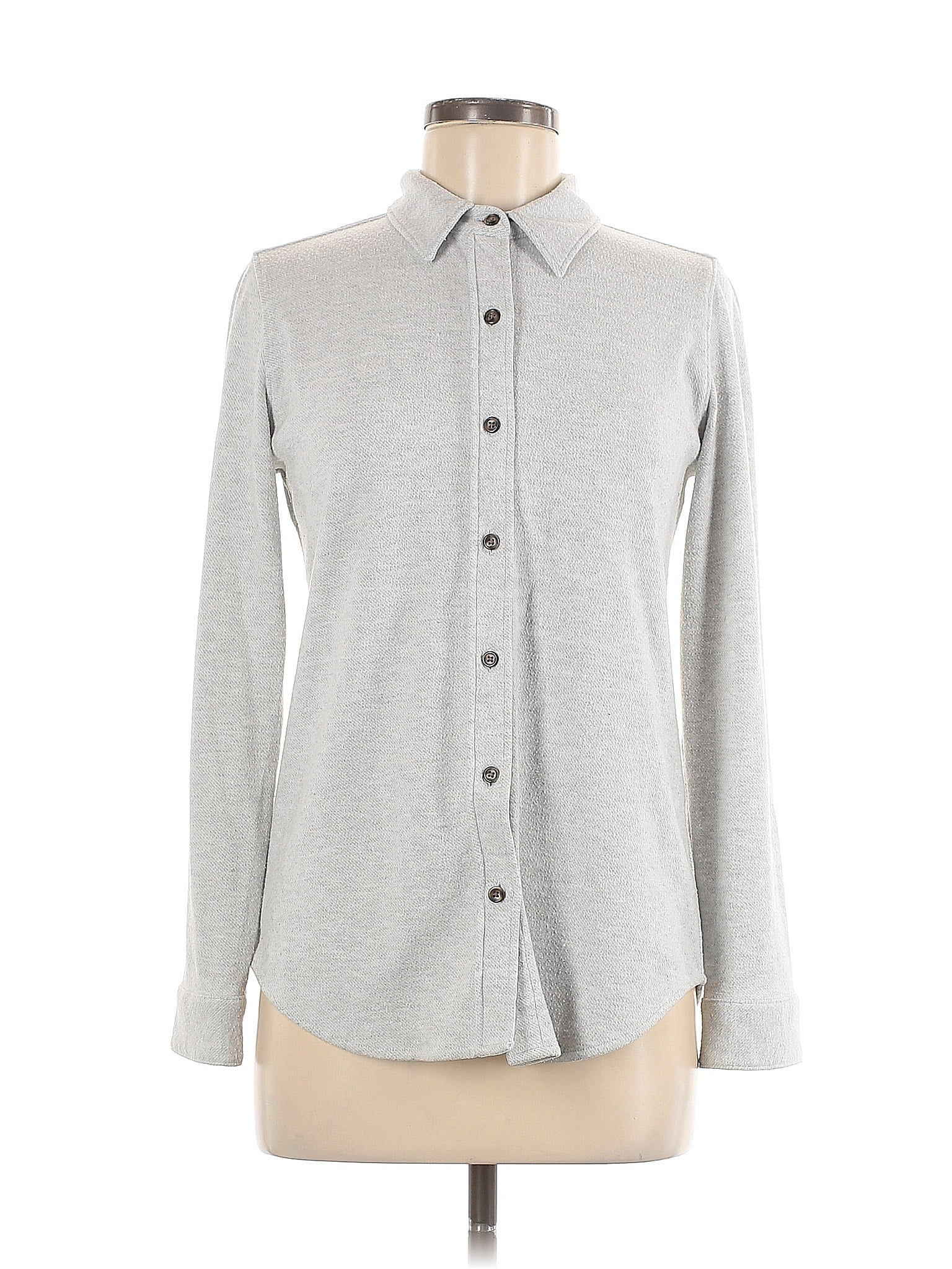 7 Diamonds Gray Long Sleeve Blouse
