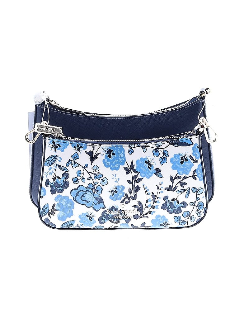 Kate Spade New York 100% Leather Floral Blue Leather Crossbody Bag One size - photo 1