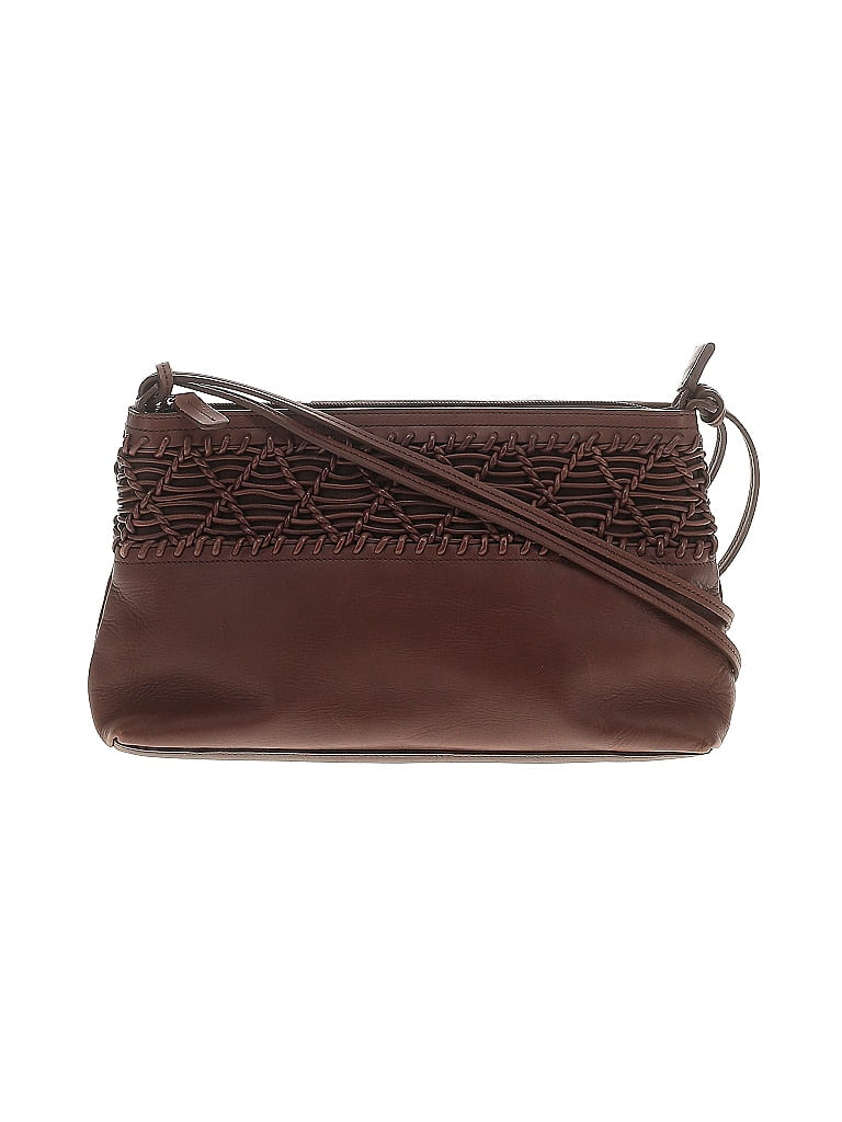 Etienne Aigner Brown Tan Leather Crossbody Bag One size - photo 1