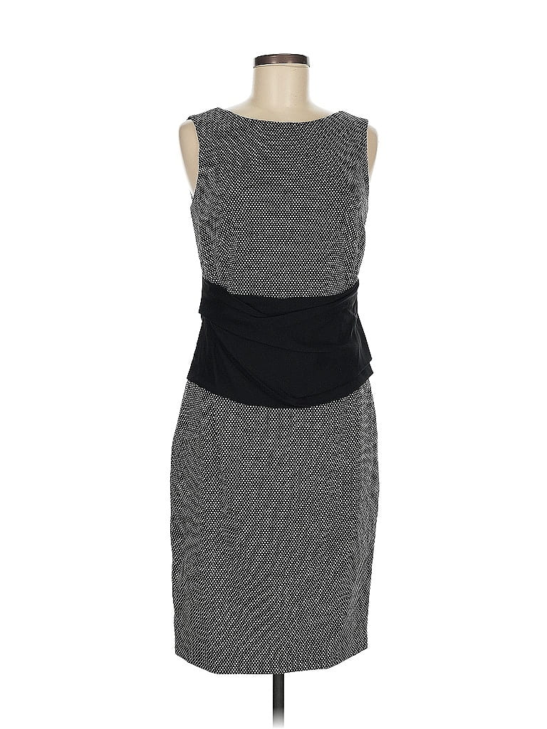 Akris Punto Gray Black Cocktail Dress Size 8 - photo 1