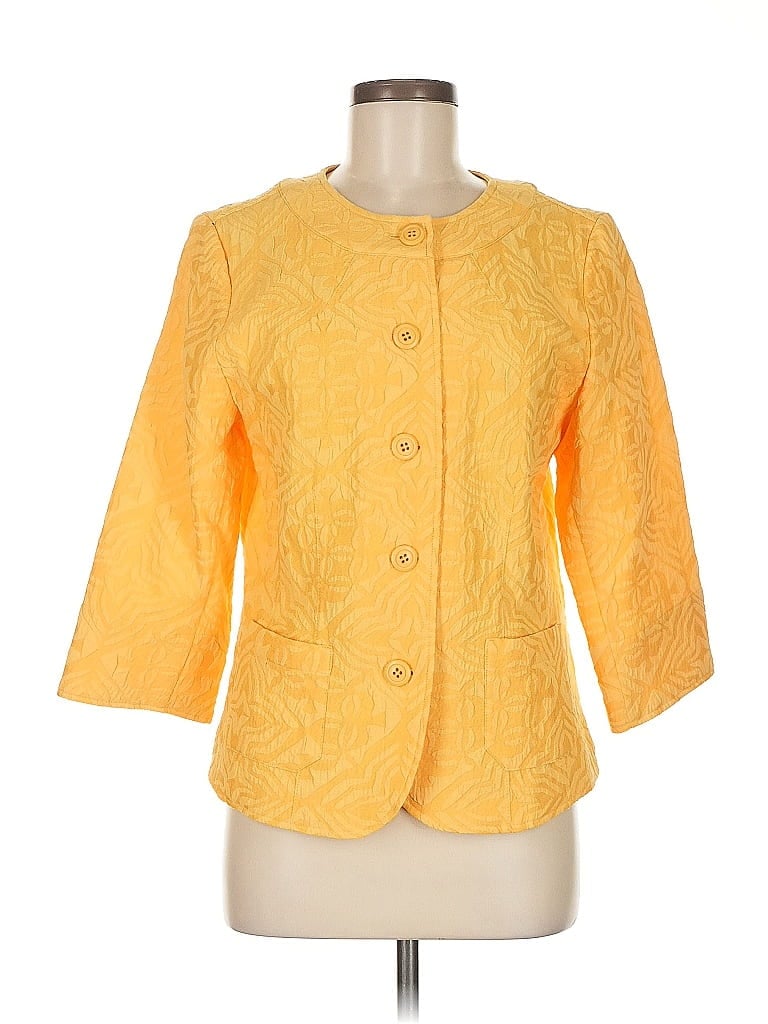 Pre-owned Coldwater Creek Blazer Jacket In Yellow